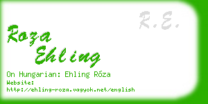 roza ehling business card